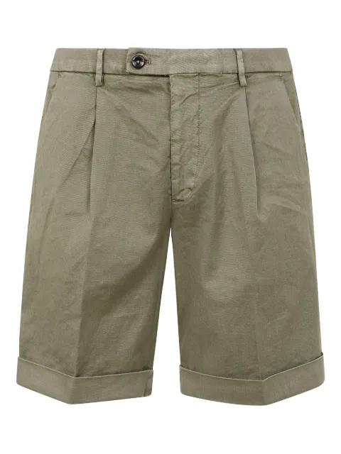 michael coal pleated cotton shorts