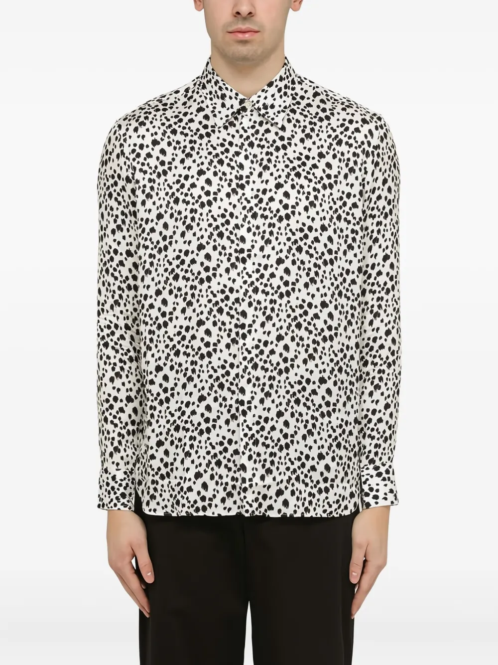 PT Torino Overhemd met dalmatiër print Wit
