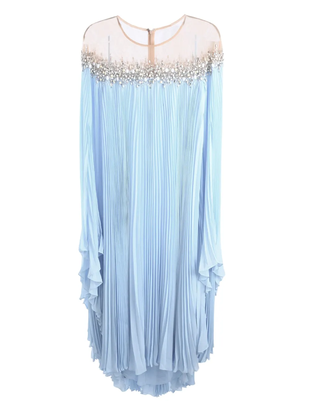 pleated off-the-shoulder maxi dress