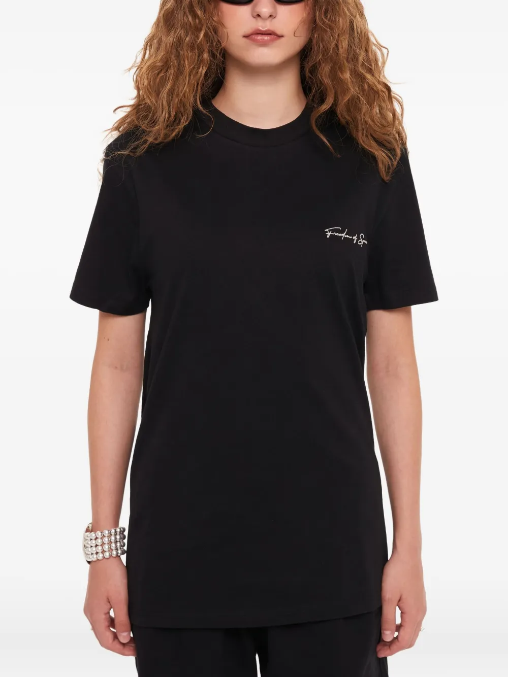 Freedom Of Space Signature Cotton T-shirt In Black