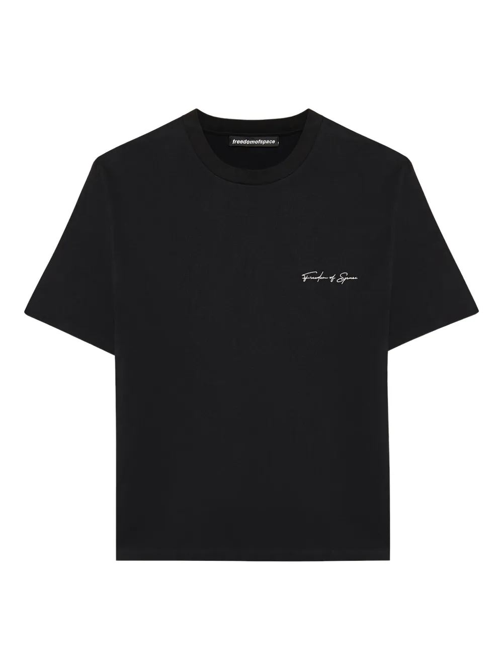 Freedom Of Space Signature Cotton T-shirt In Black