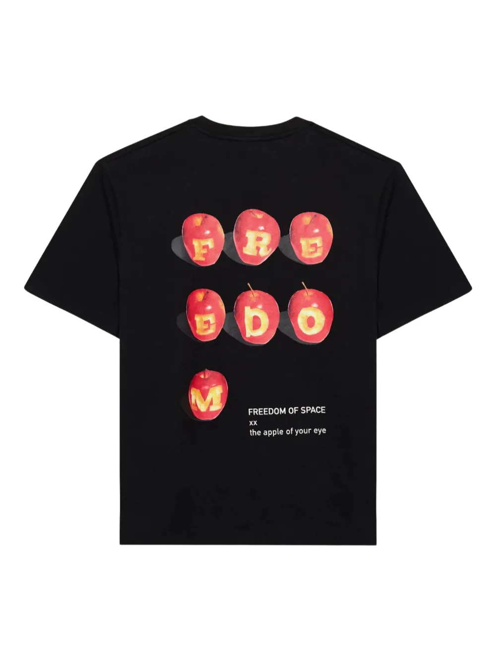 FREEDOM OF SPACE T-shirt met logoprint - Zwart