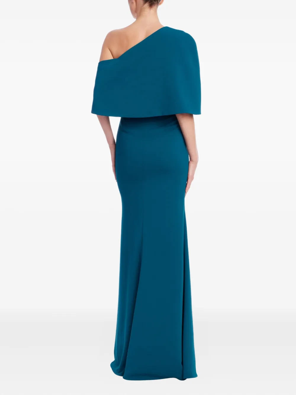 Badgley Mischka asymmetric dress - Blauw