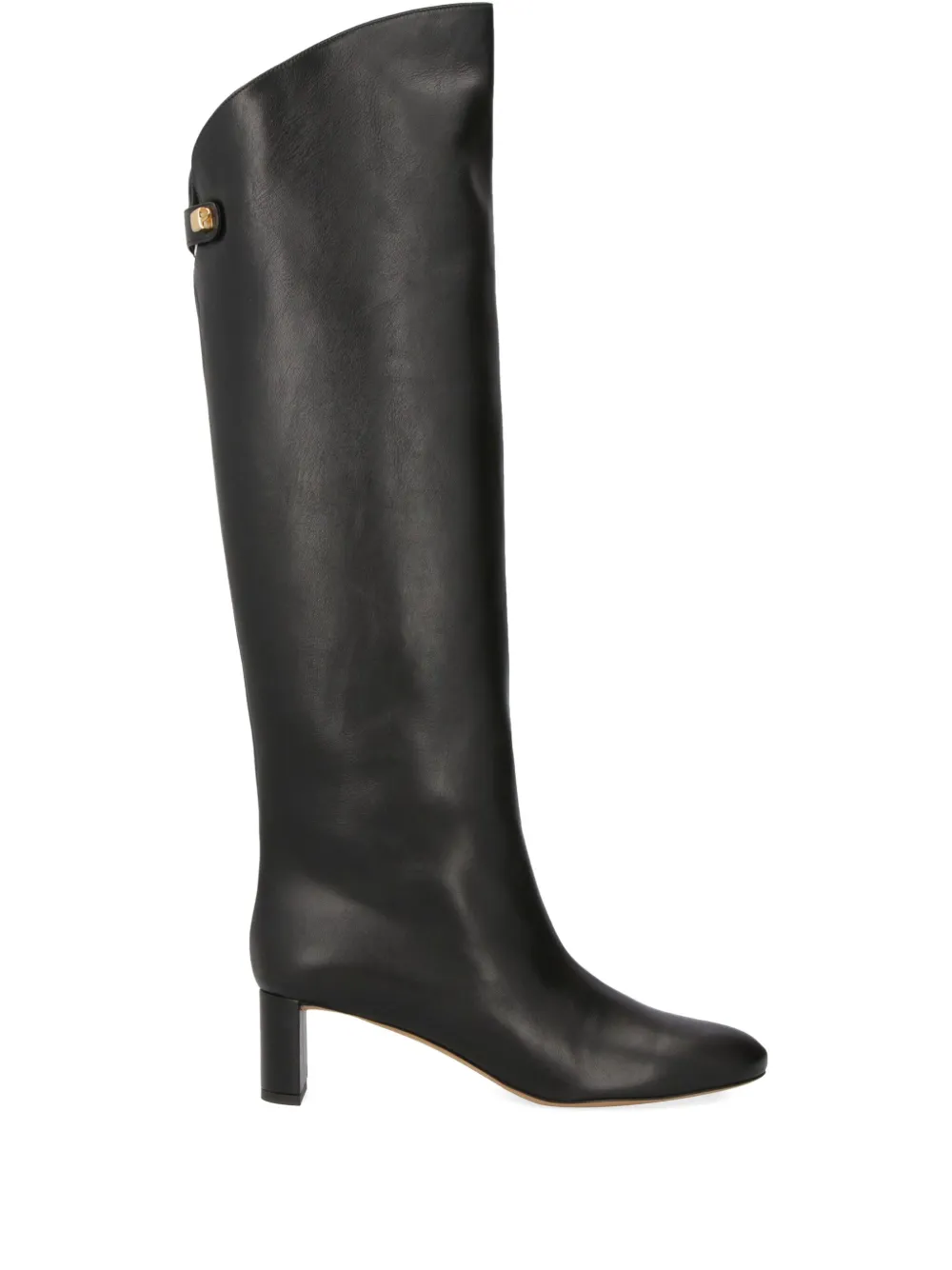 Maison Skorpios 90mm knee-length leather boots Black
