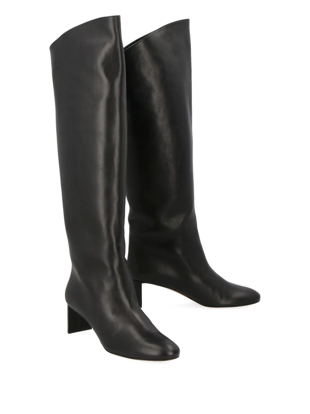 Maison Skorpios 90mm knee-length leather boots Black