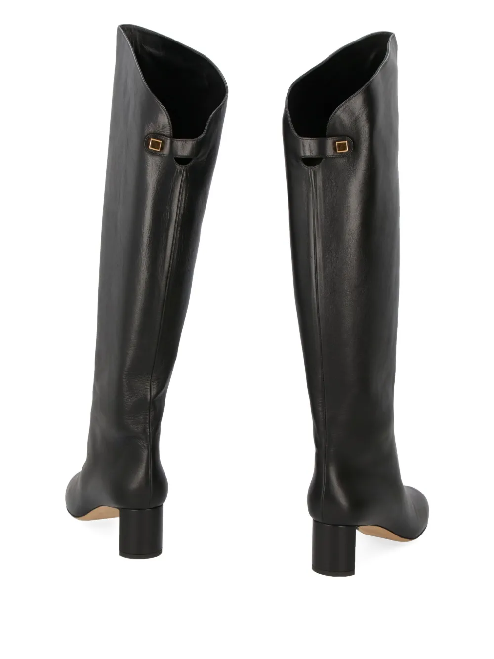 Maison Skorpios 90mm knee-length leather boots Black