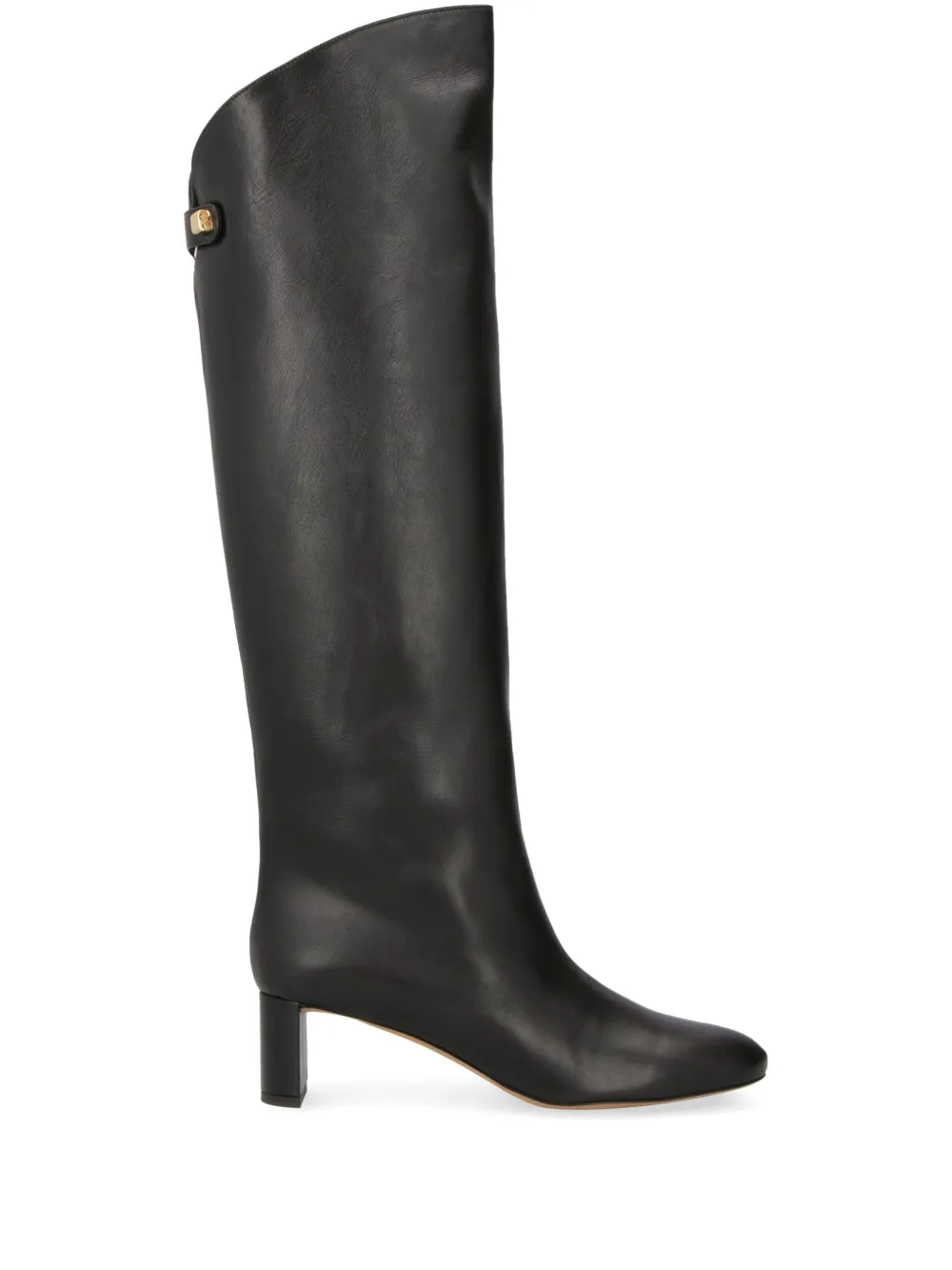 Maison Skorpios 90mm knee-length leather boots Black