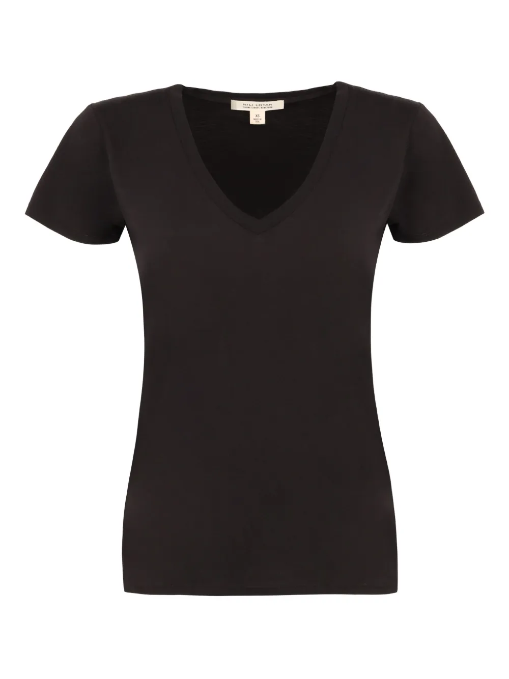 Nili Lotan v-neck T-shirt Zwart