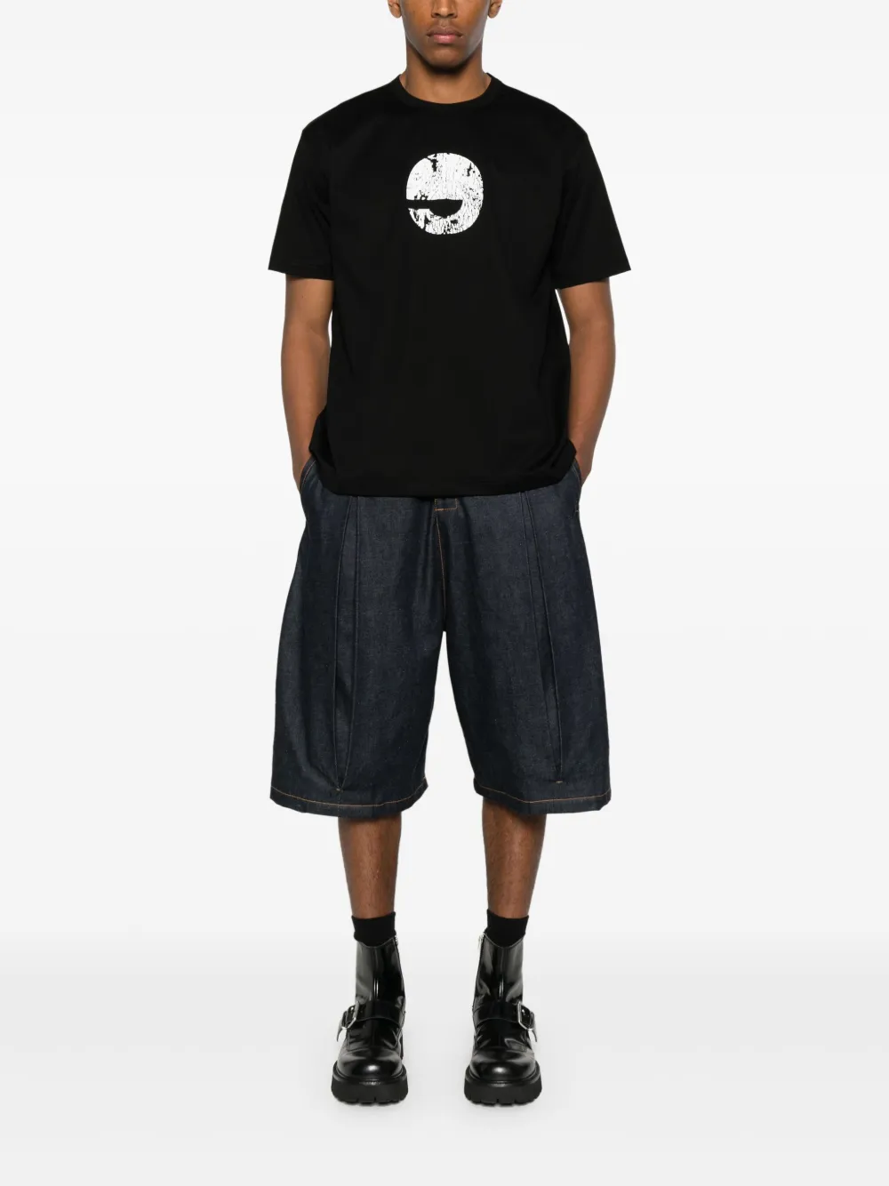 Junya Watanabe MAN Katoenen T-shirt - Zwart