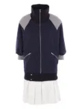 ALL IN technical-fabric bomber dress - Blue