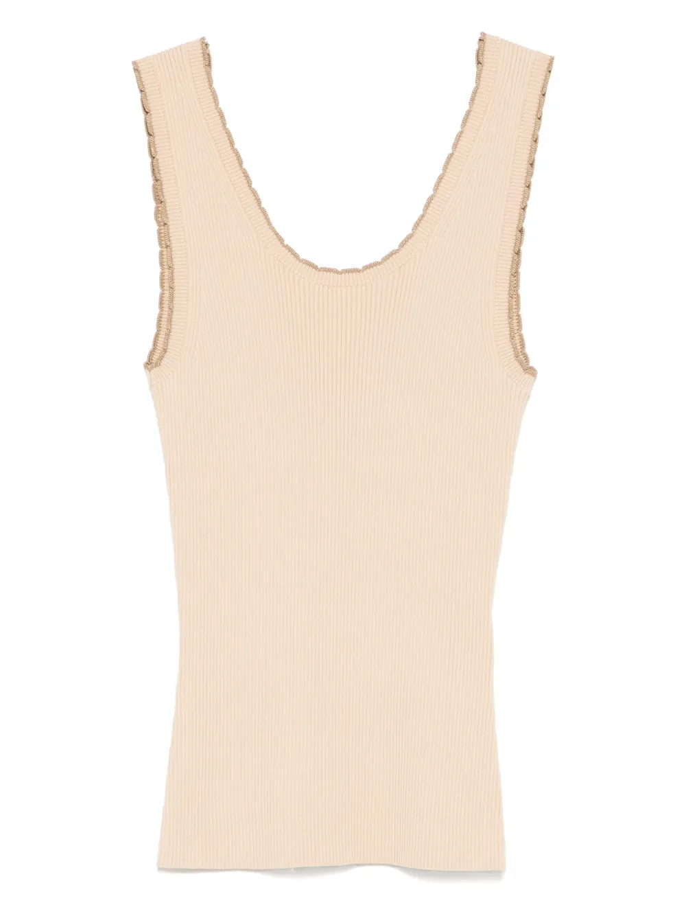 ZIMMERMANN Ascension Scallop tanktop Beige