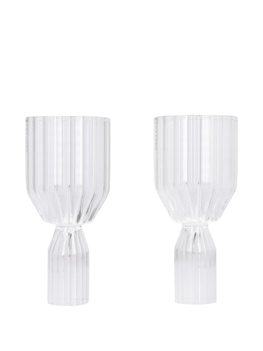 Fferrone Design ribbed glass vases (pack of two) | blanco | Image 1