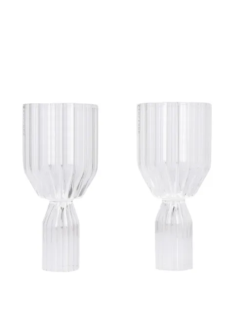Fferrone Design ribbed glass vases (pack of two)