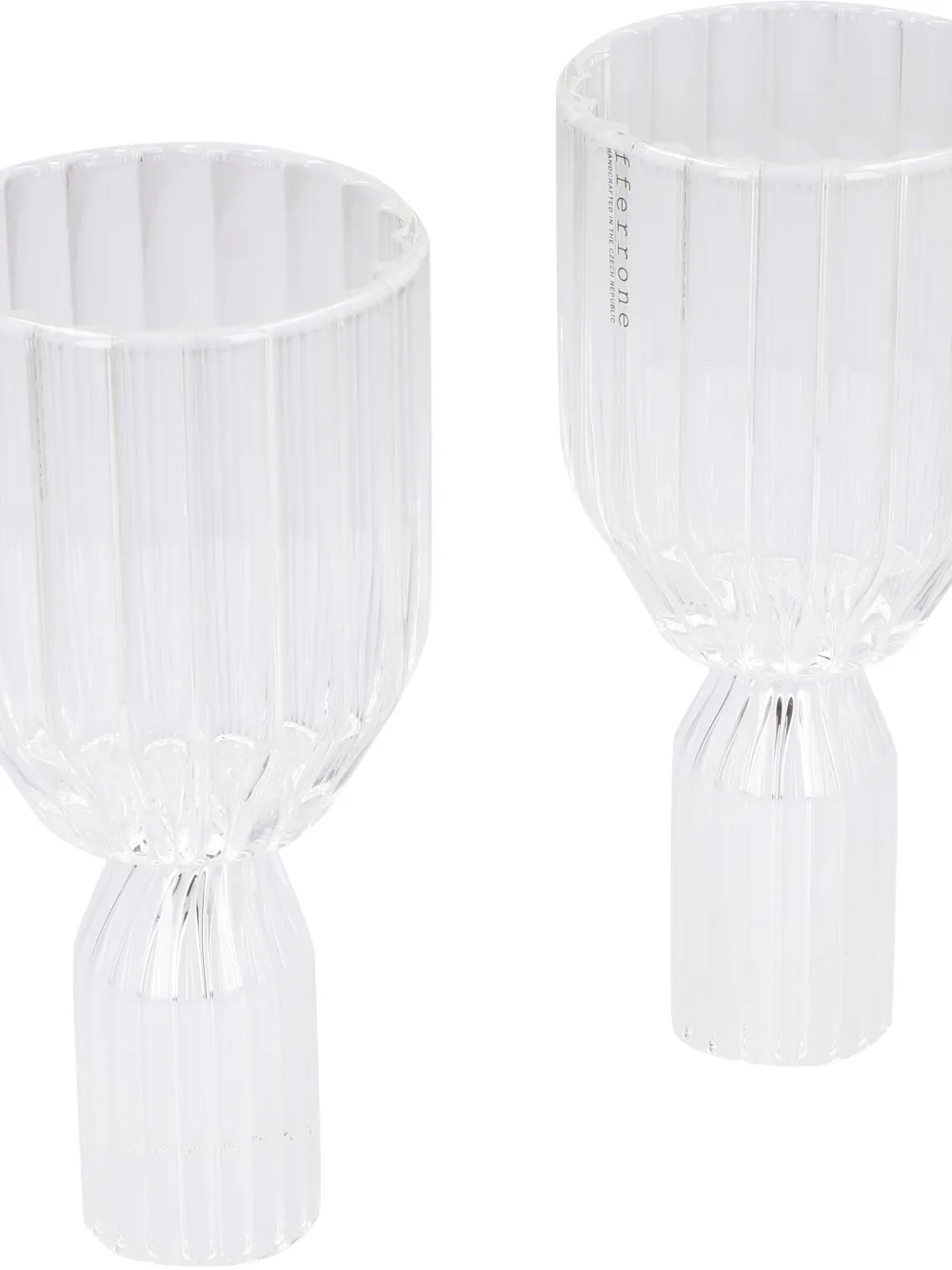 Fferrone Design ribbed glass vases (pack of two) | Cristalería | Image 2