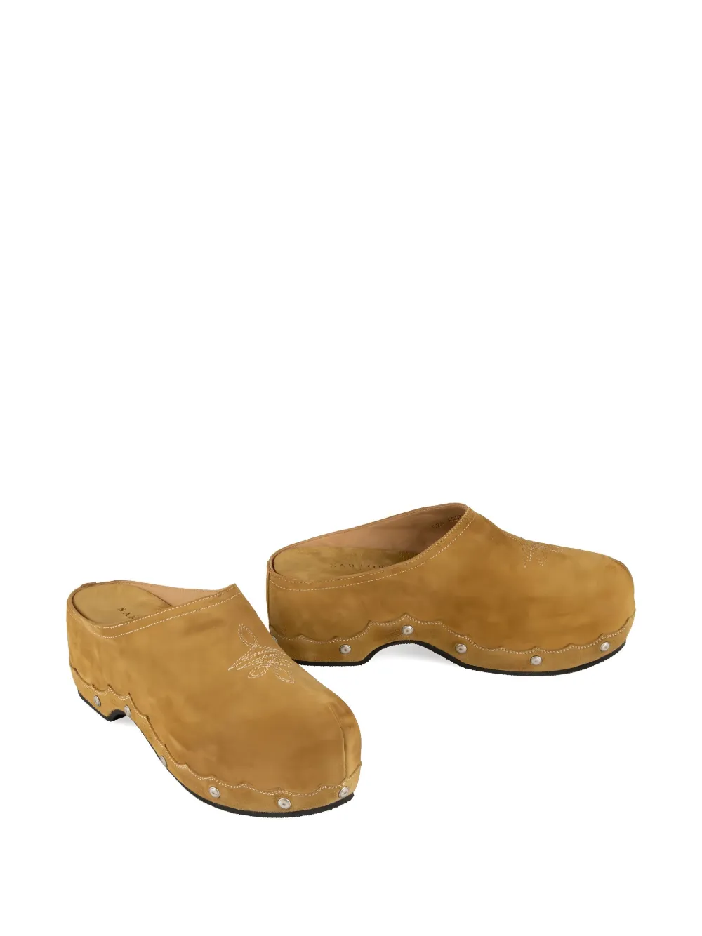 Sartore scalloped suede clogs | Mules con tacón | Image 2