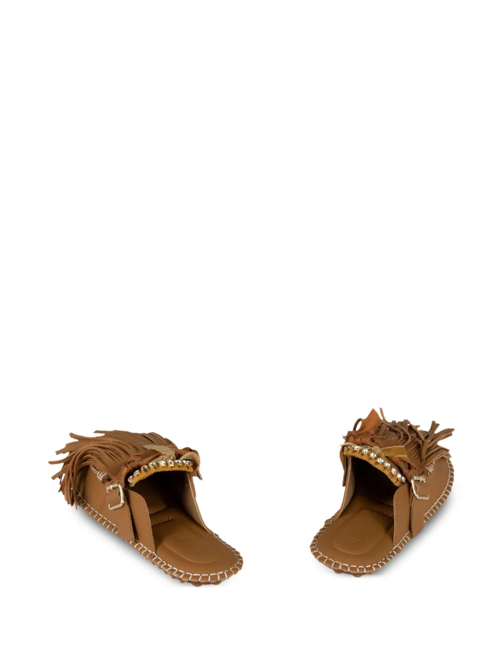 13 09 SR fringed mules Brown