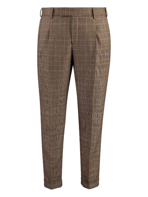 PT Torino pleated checked trousers