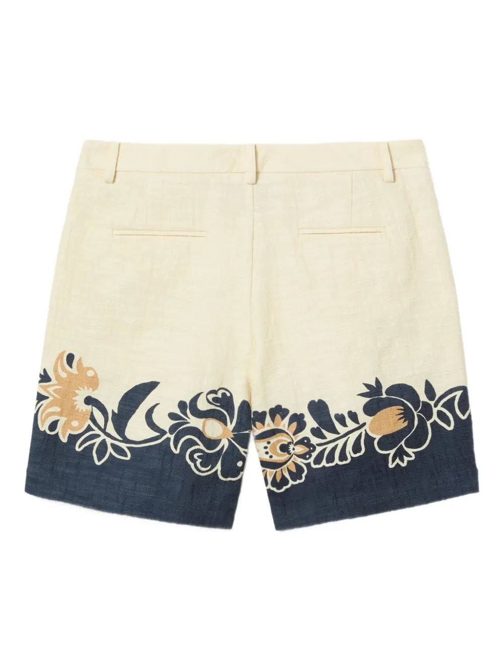 La DoubleJ Shorts met bloemenprint Beige