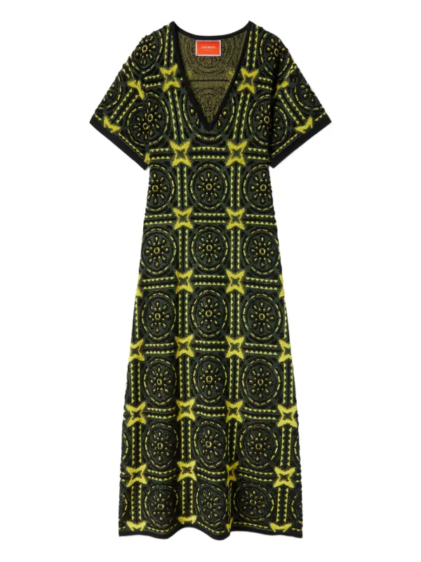 geometric embroidered dress Suncoo White Embroidered Mini Dress for Women main image 1