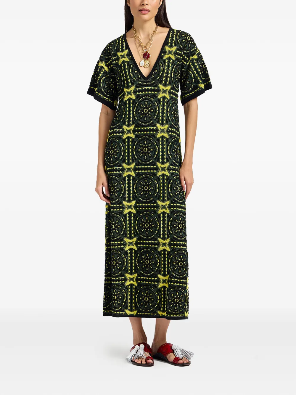 La DoubleJ robe mi-longue à broderies | Robes de jour | Image 2