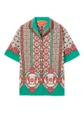 La DoubleJ geometric-print patterned shirt - Green