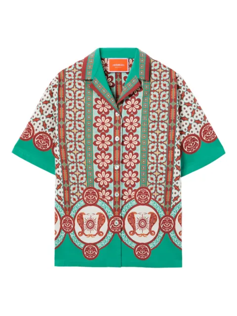 La DoubleJ geometric-print patterned shirt