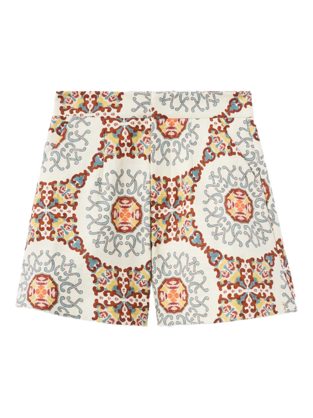 La DoubleJ Ballata medallion print shorts Beige