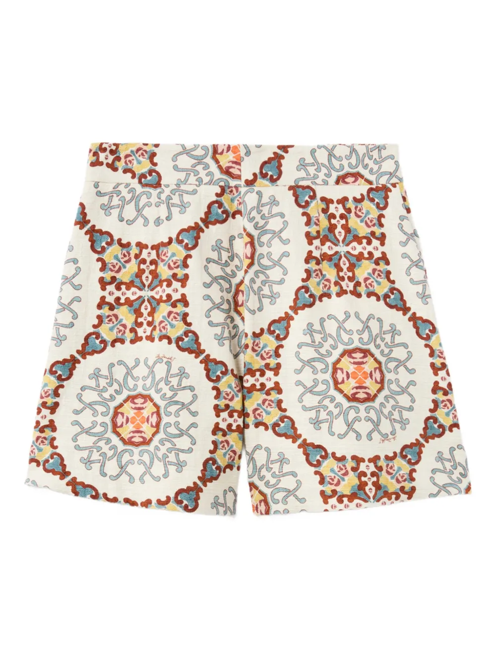 La DoubleJ Ballata medallion print shorts Beige
