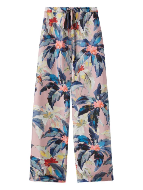 La DoubleJ floral-print wide-leg trousers