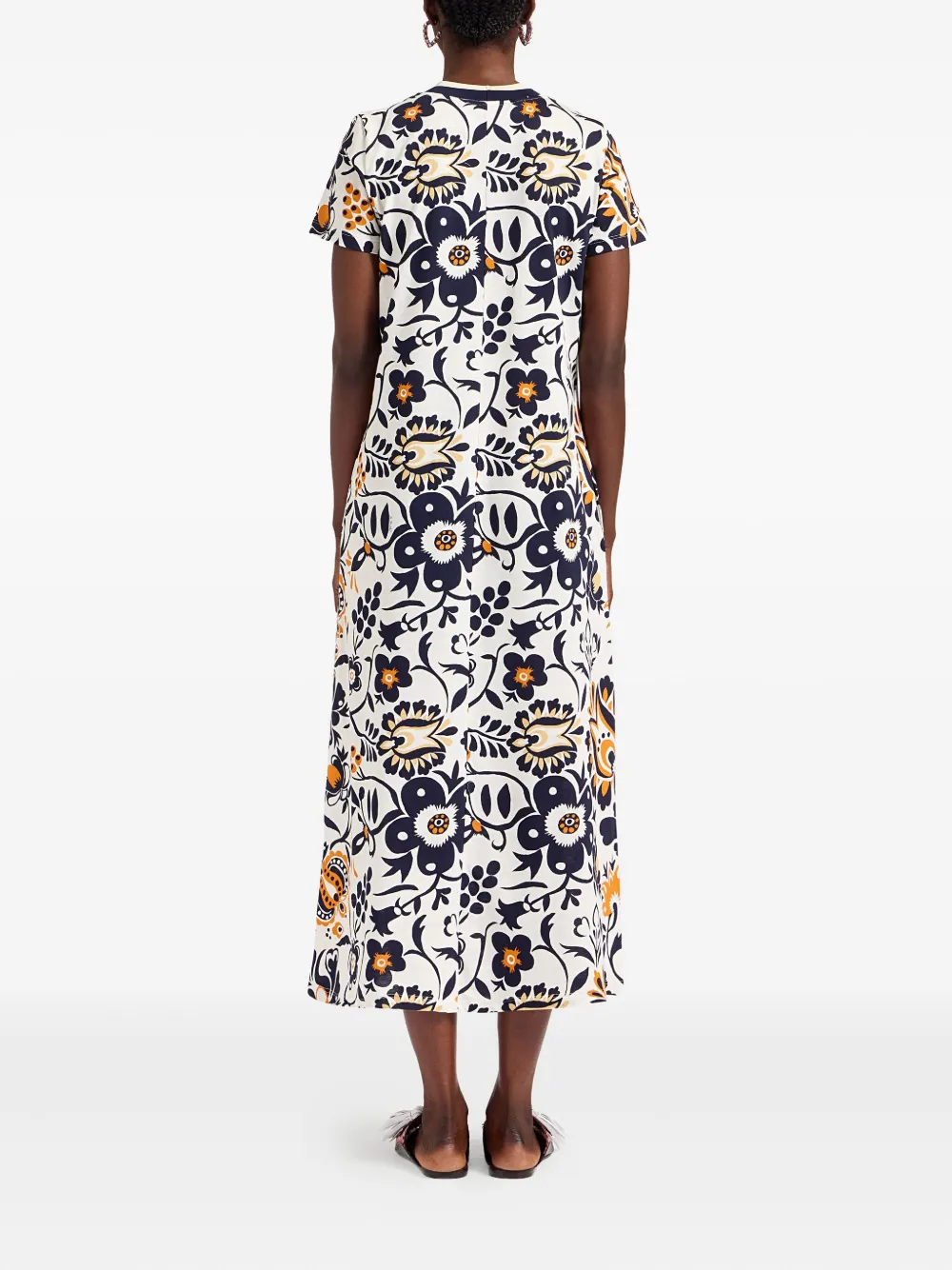 La DoubleJ Jurk met bloemenprint Wit