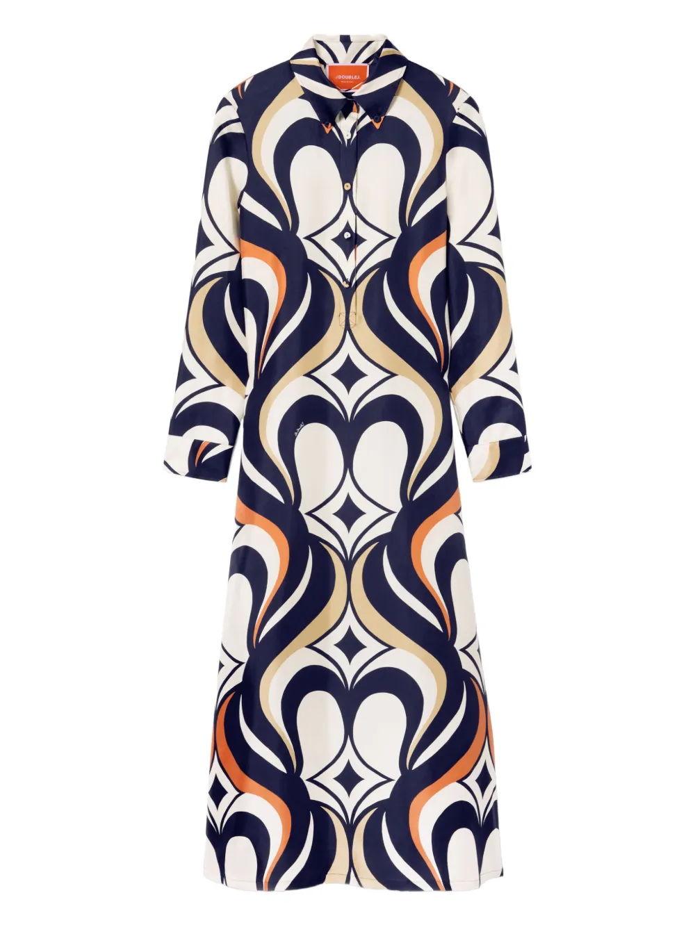 La DoubleJ geometric-print dress Wit