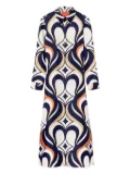 La DoubleJ geometric-print dress - White