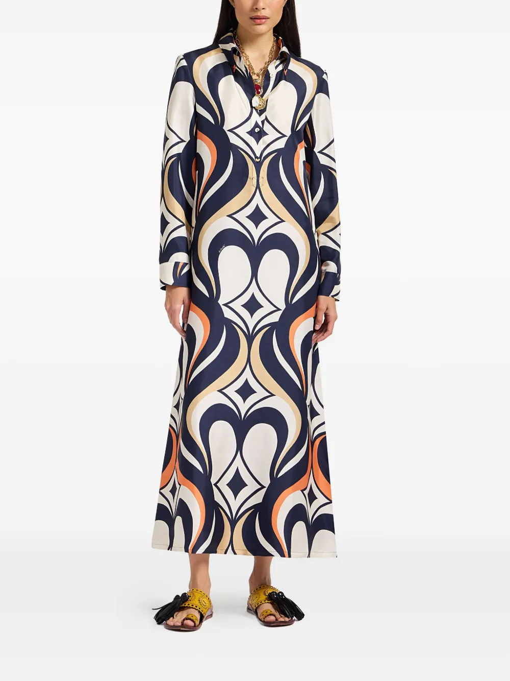 La DoubleJ geometric-print dress Wit