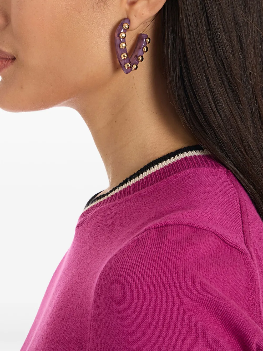 La DoubleJ mini Dew earrings - Roze