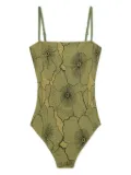 La DoubleJ floral-print swimsuit - Green