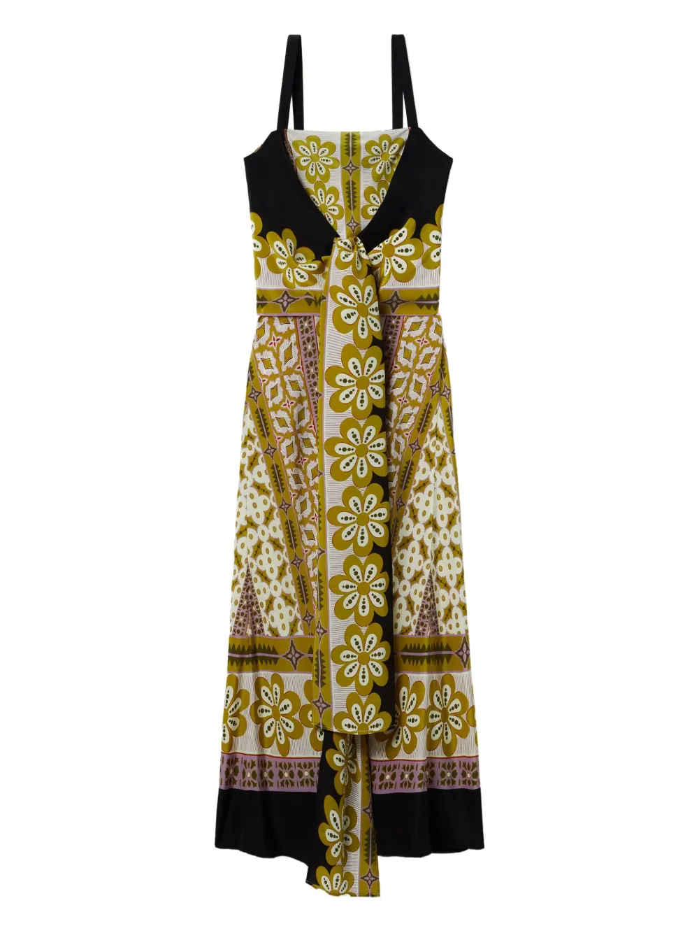 La DoubleJ Slip-Around floral-print maxi dress Roze
