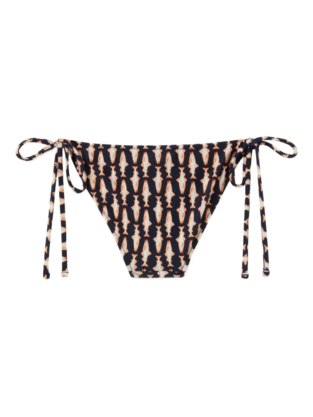 La DoubleJ Bikinislip met vissenprint Blauw
