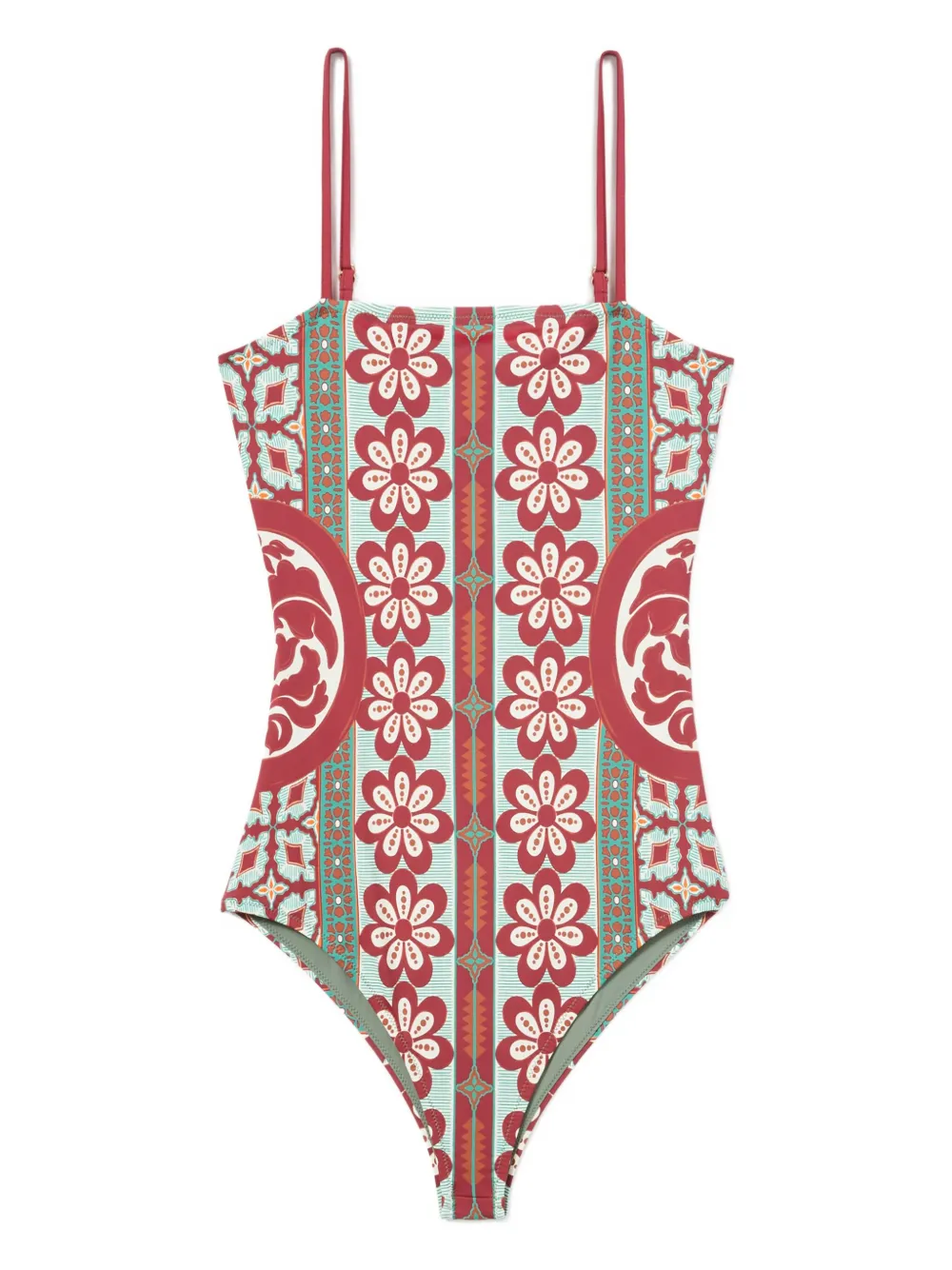 La DoubleJ Elle floral-print swimsuit Groen