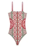 La DoubleJ Elle floral-print swimsuit - Green