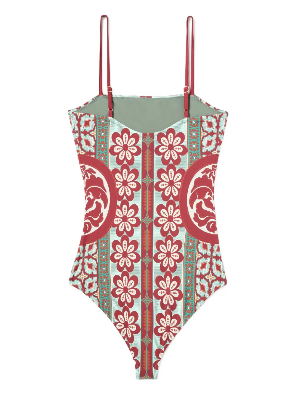 La DoubleJ Elle floral-print swimsuit Groen