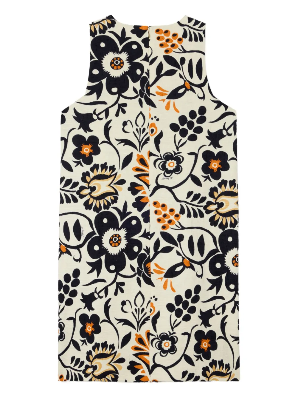 La DoubleJ Racer mini-jurk met bloemenprint Wit