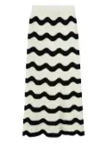 La DoubleJ chevron-wave maxi skirt - Neutrals