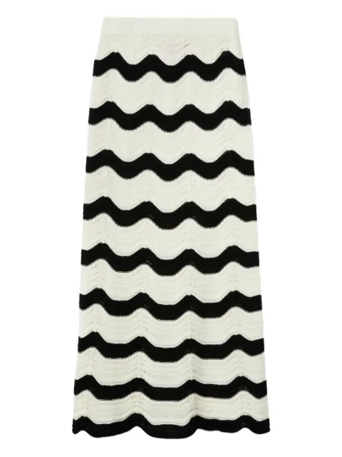 La DoubleJ chevron-wave maxi skirt