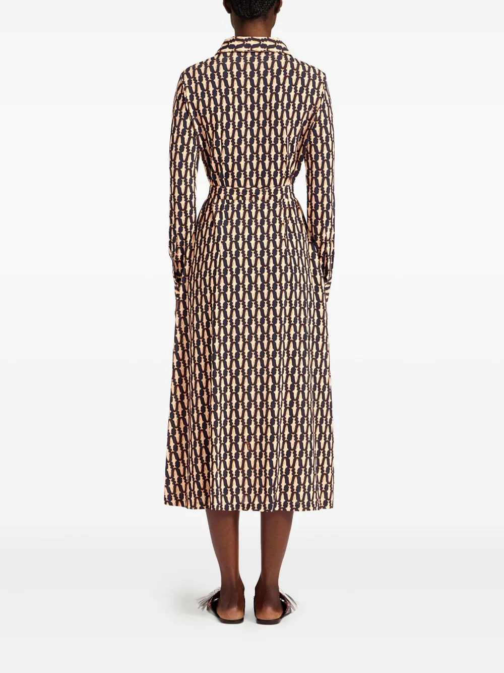 La DoubleJ Perry Street blousejurk met ceintuur Blauw
