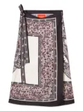 La DoubleJ silk pareo skirt - Grey