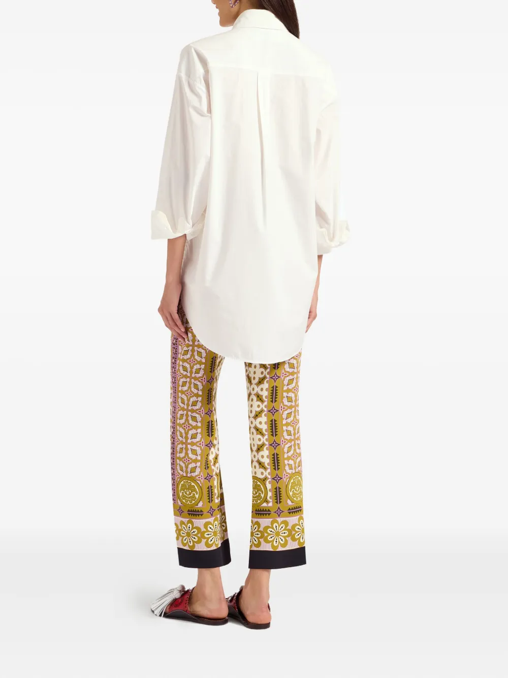 La DoubleJ printed trousers Roze