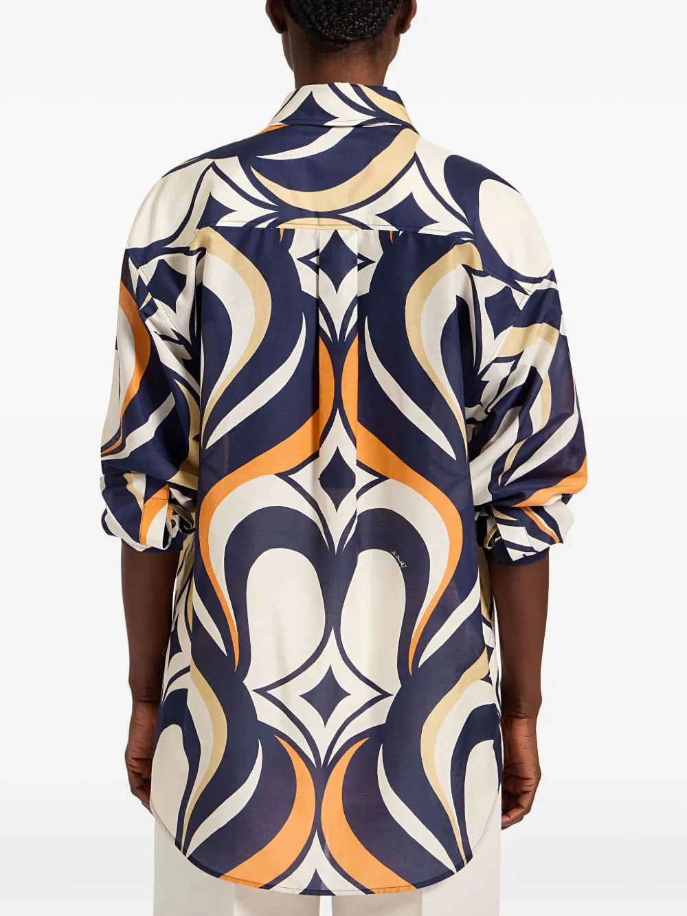 La DoubleJ Better Than Your Boyfriend blouse met abstracte print Blauw