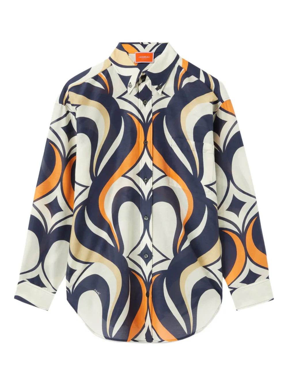La DoubleJ Better Than Your Boyfriend blouse met abstracte print Blauw