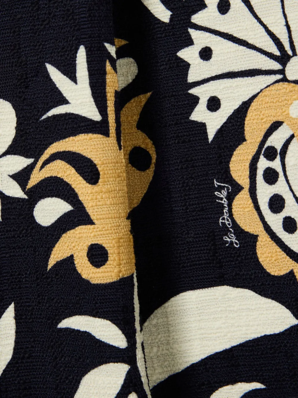 La DoubleJ Plooibroek met bloemenprint Blauw