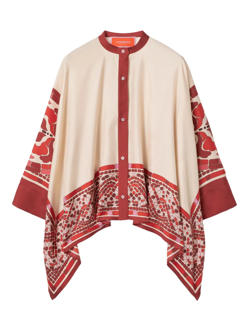 La DoubleJ Zijden foulard blouse Rood